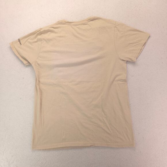 Jean Michel Basquiat Crew Neck Short Sleeve T-Shirt Mens Size Medium M Tan - Picture 9 of 9